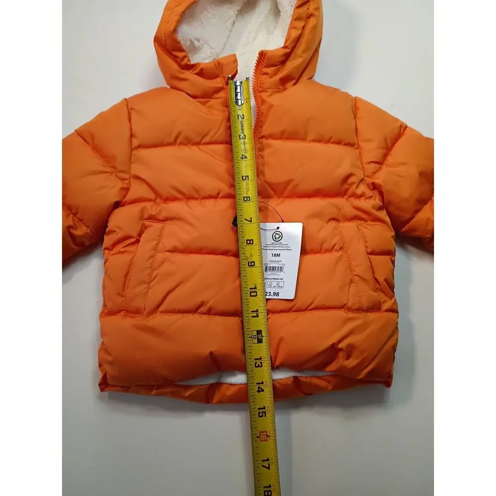 Ozark Trail Toddler Orange Puffer Jacket - Size 18M - NWT